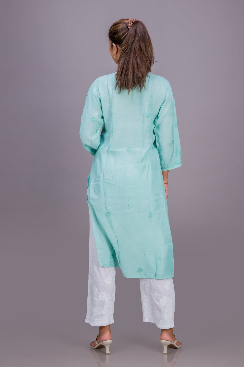 CHANDERI LONG KURTA