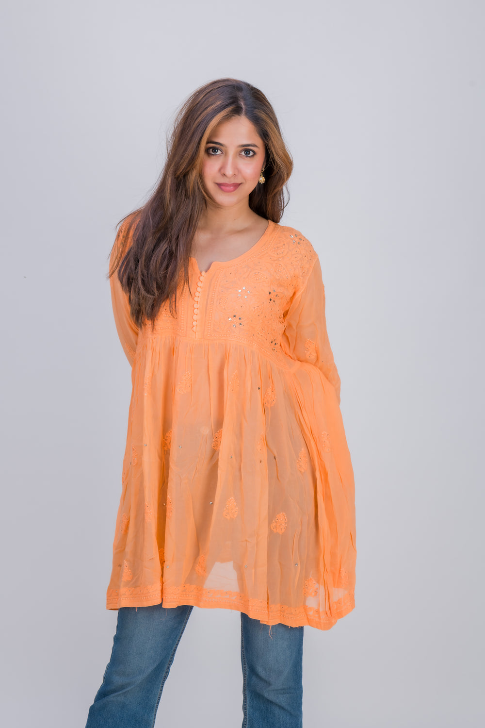GEORGETTE SHORT MUKAISH (GATHERED STYLE)