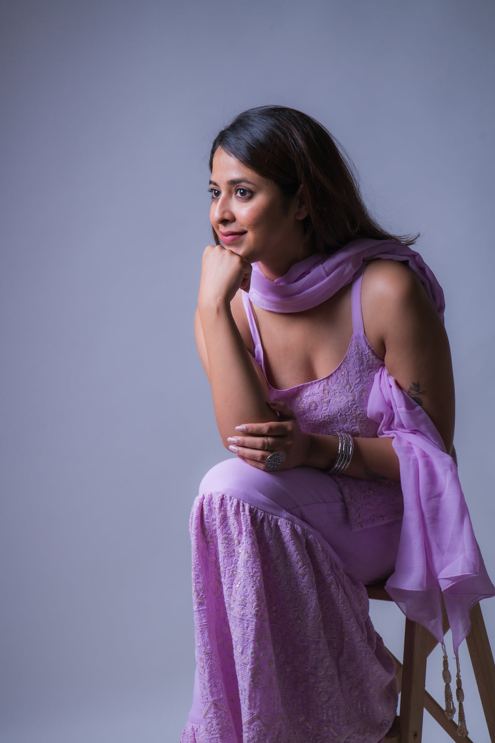 HEAVY SHARARA NOODLE STRAP SET