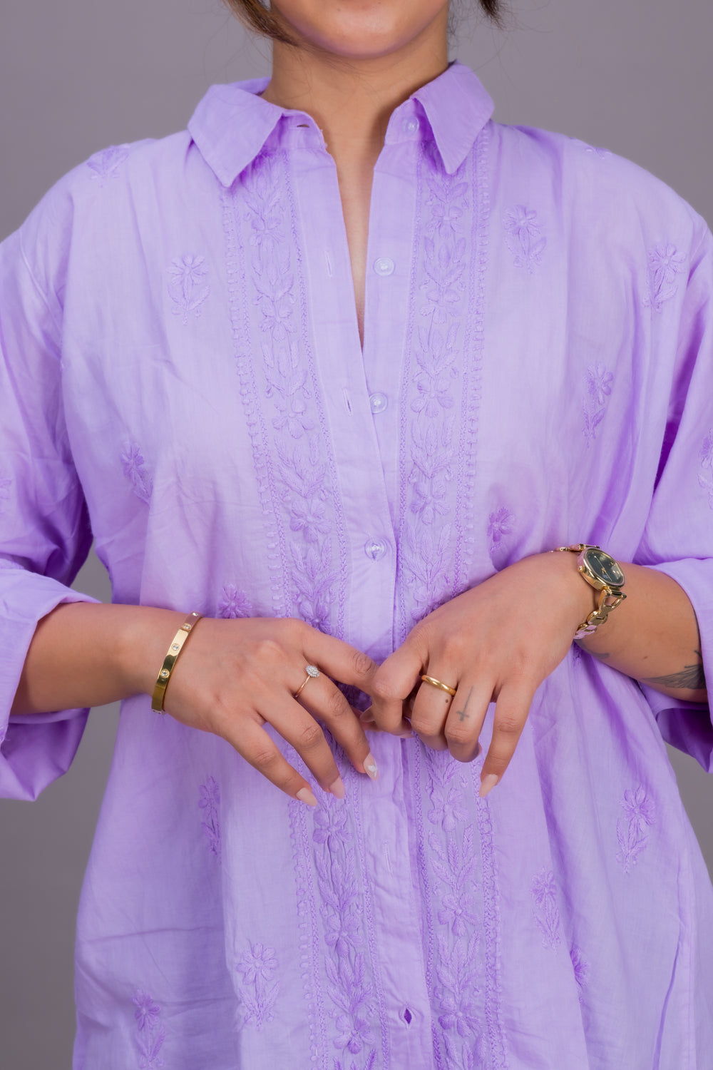PURPLE COTTON SHIRT