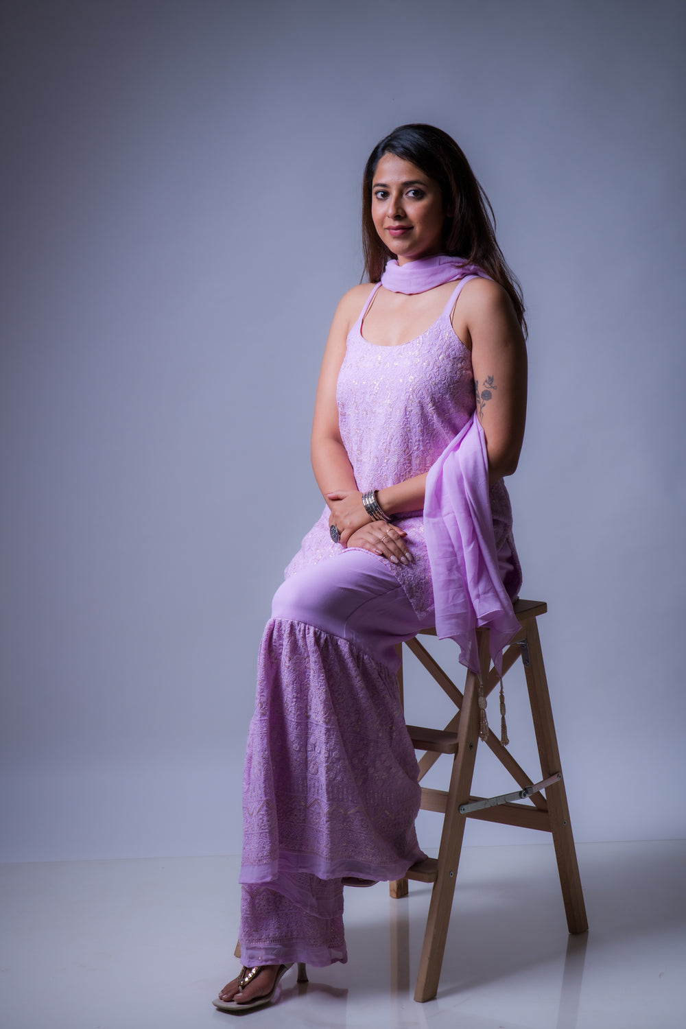 HEAVY SHARARA NOODLE STRAP SET