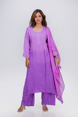 REYON KURTA SET (WITH DUPATTA OMBRE)