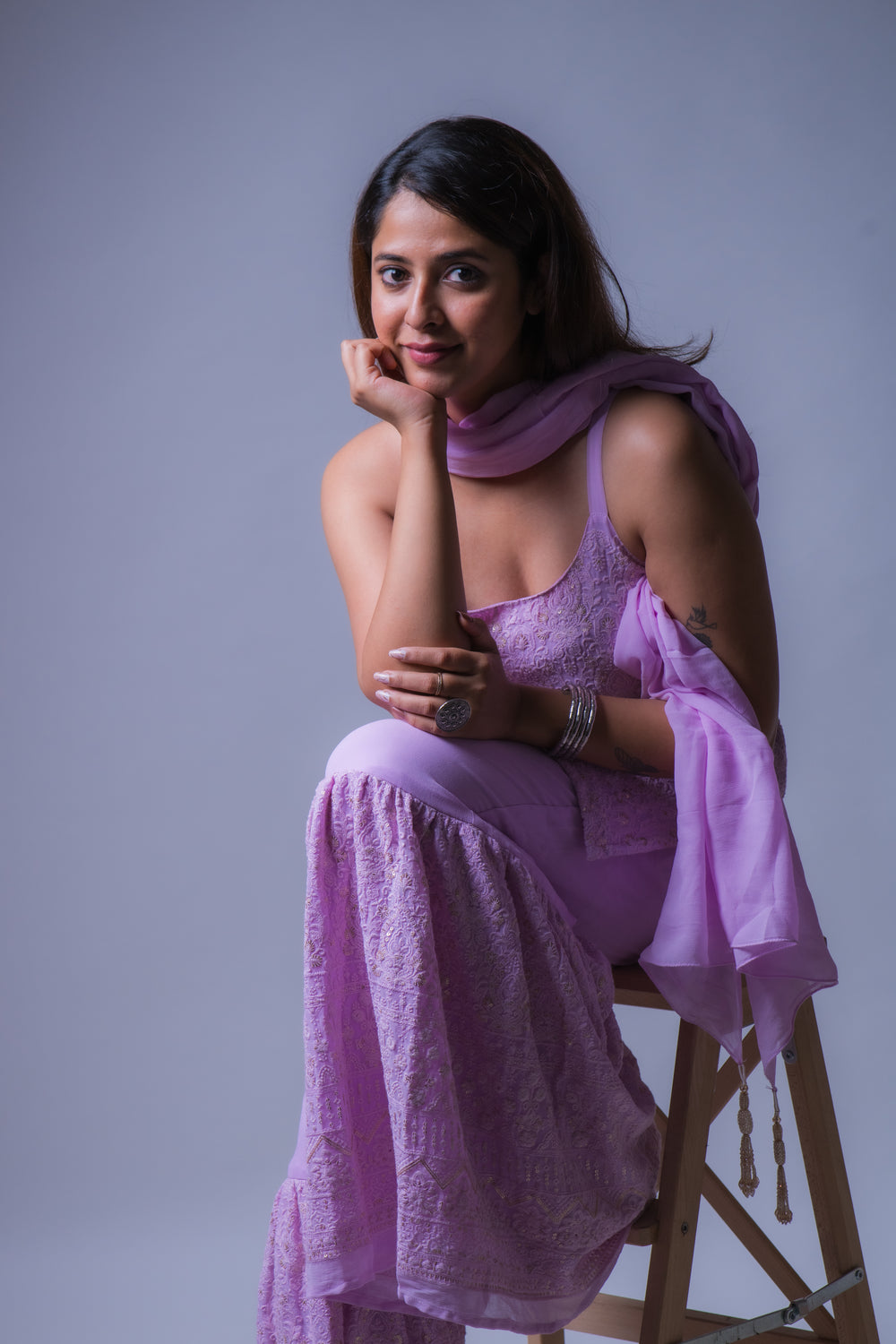 HEAVY SHARARA NOODLE STRAP SET