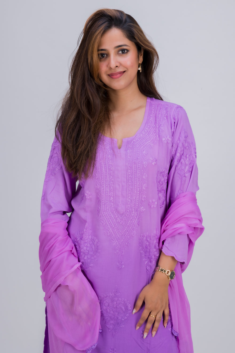 REYON KURTA SET (WITH DUPATTA OMBRE)