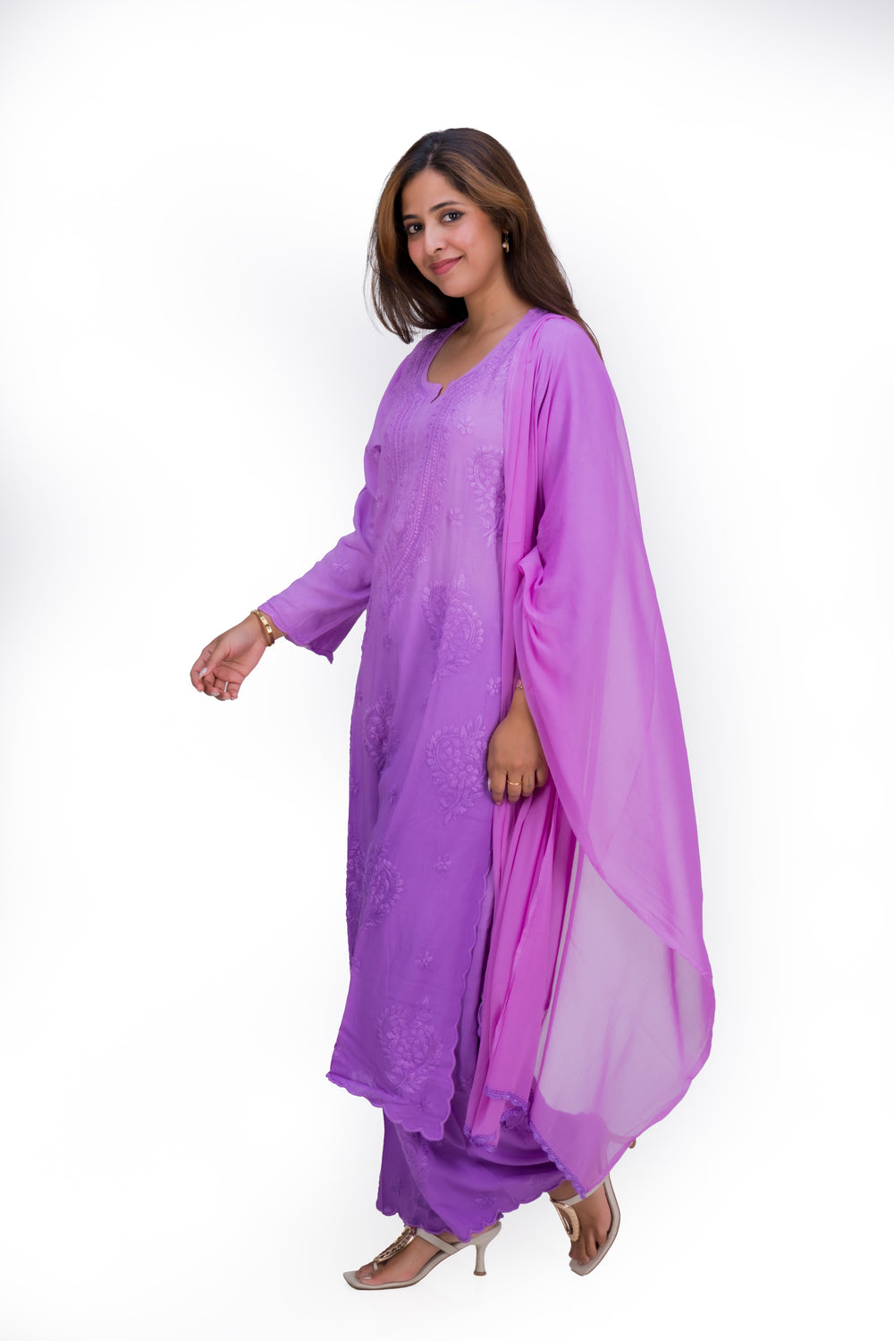 REYON KURTA SET (WITH DUPATTA OMBRE)