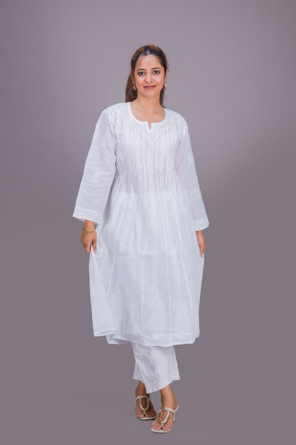 WHITE KALIDAAR LONG