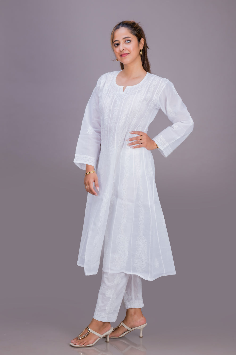WHITE KALIDAAR LONG