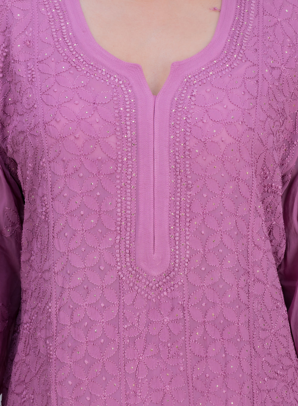 CREPE GEORGETTE LOND KURTA (MUKAISH)