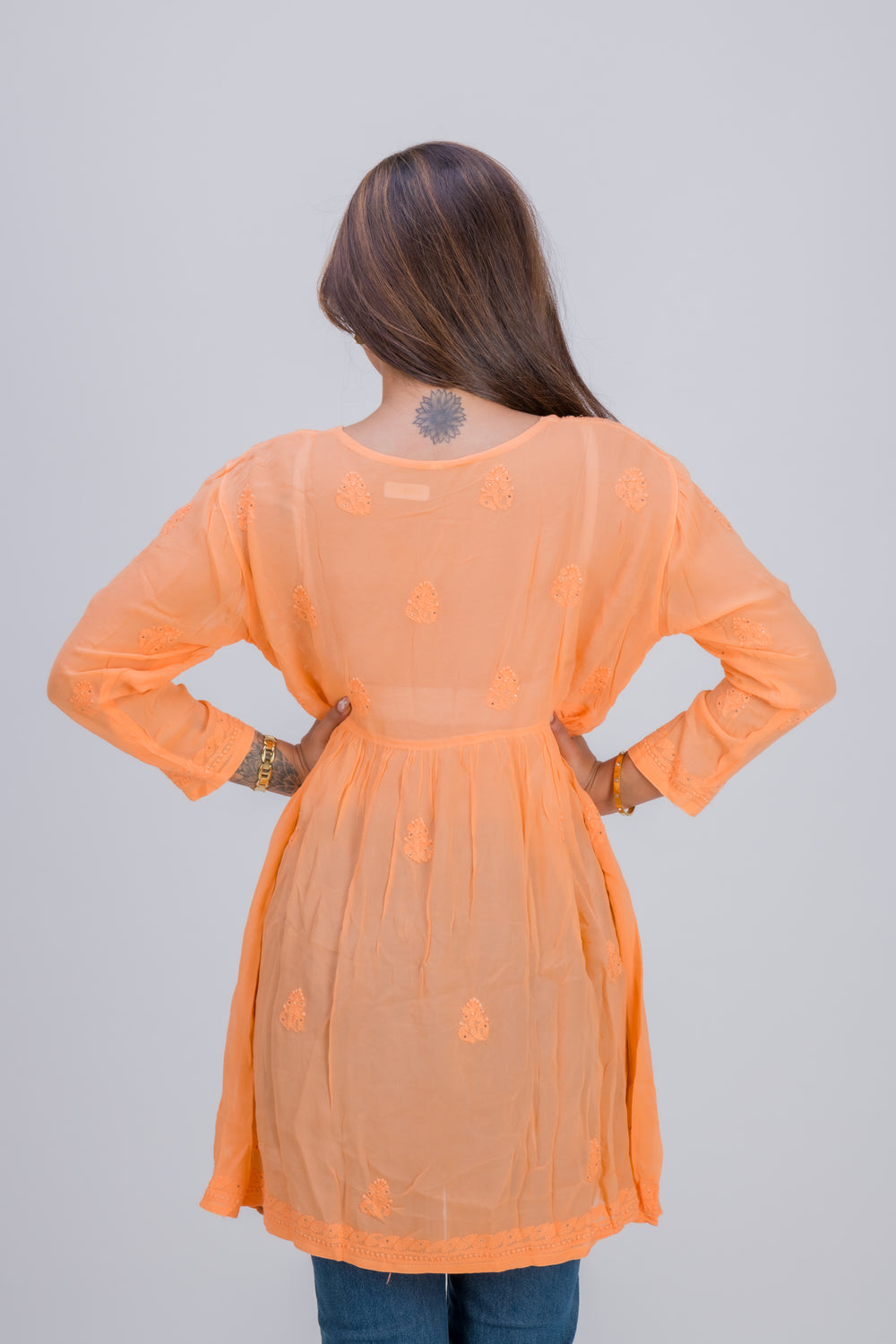 GEORGETTE SHORT MUKAISH (GATHERED STYLE)