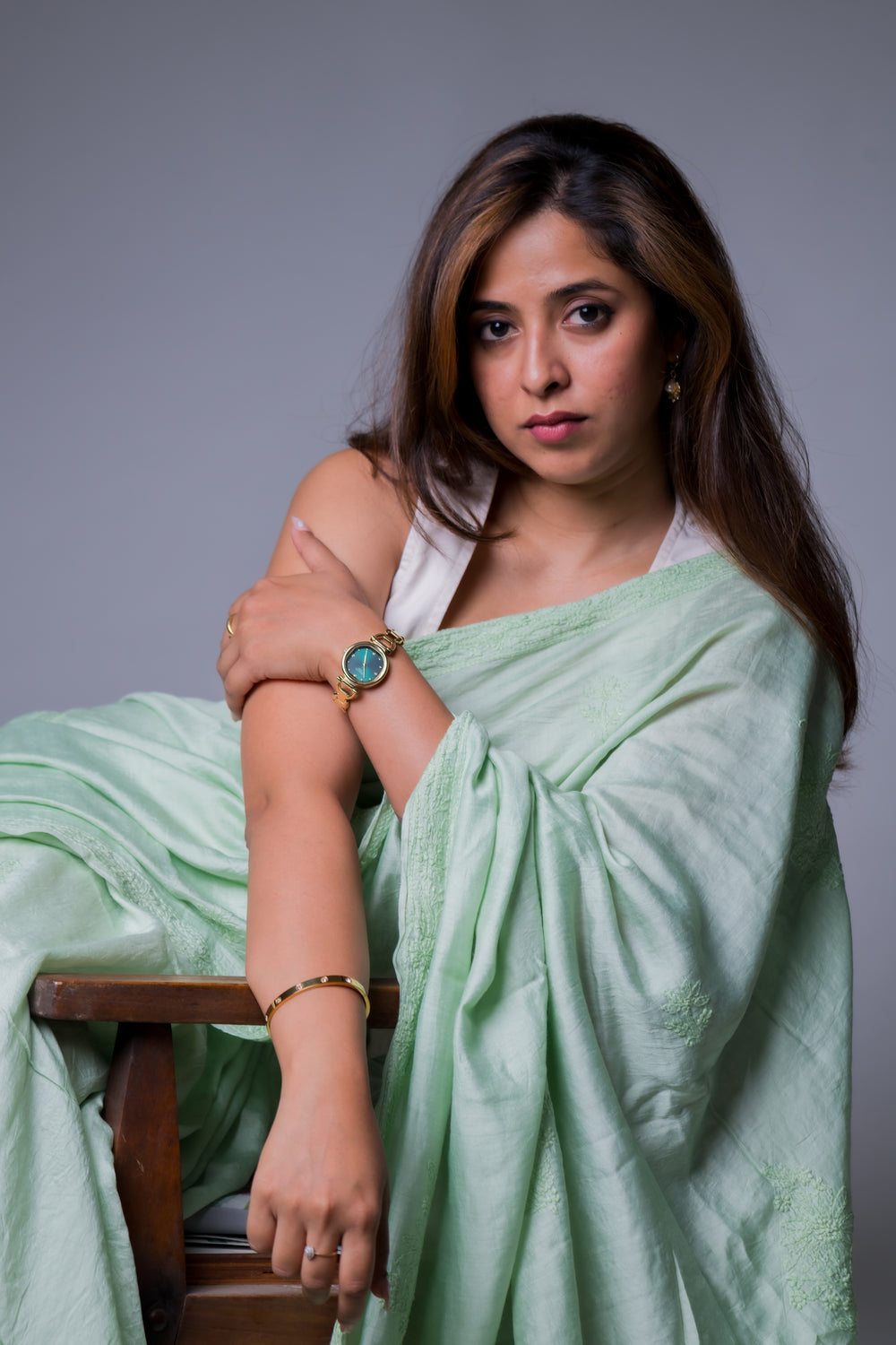 MUL CHANDERI SAREE (SAME THREAD)