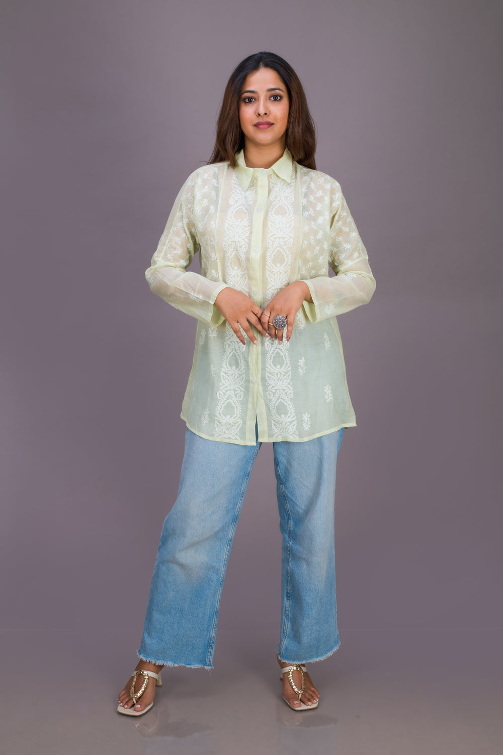 TISSUE COLLARED SHIRT