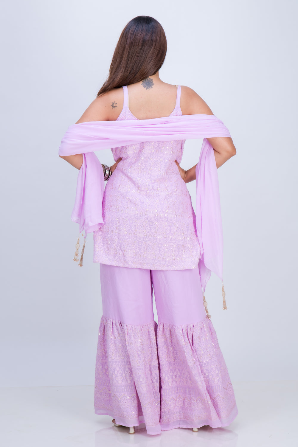 HEAVY SHARARA NOODLE STRAP SET
