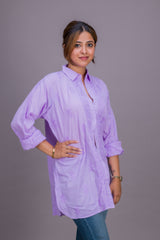 PURPLE COTTON SHIRT
